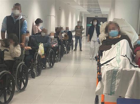 Fotografía de un grupo de voluntarios interactuando con pacientes en un hospital