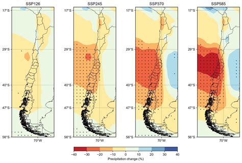 Mapa de impactos del cambio climático en Chile