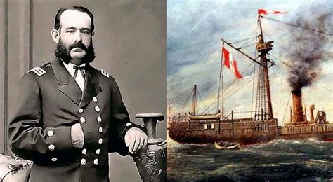 Ilustración histórica del Combate Naval de Angamos y retrato del Capitán de Navío Juan José Latorre