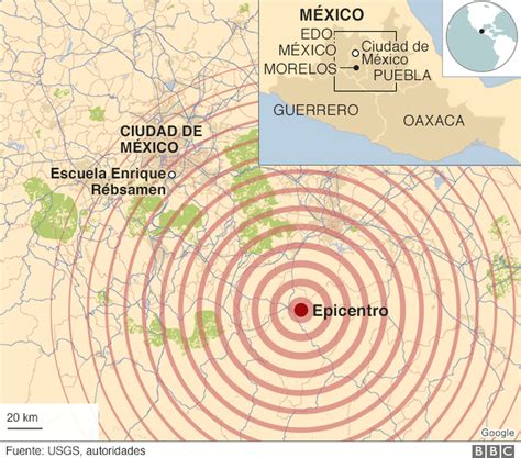 Mapa del epicentro del sismo de 6.4 Mw y las zonas afectadas en el norte de Chile