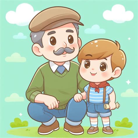 Viñeta de un cómic con un abuelo y su nieto riendo juntos