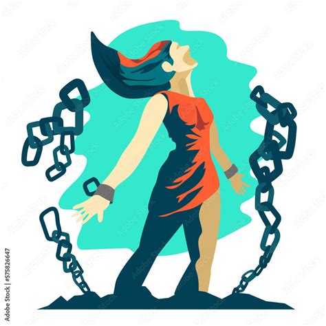 Ilustración abstracta de la independencia y la liberación femenina