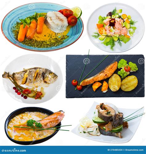 collage de diferentes platos de temporada: ensalada veraniega, crema de otoño, guiso de invierno, plato primaveral.