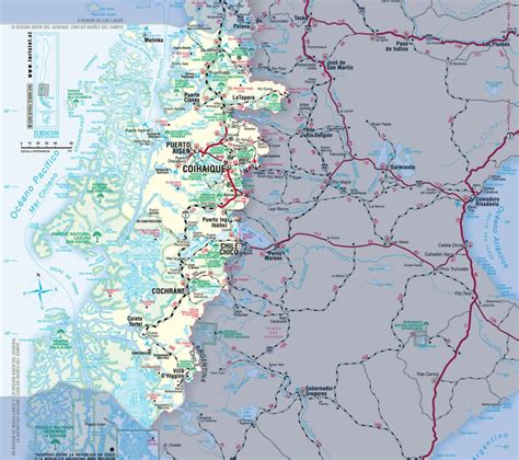 Mapa de Chile destacando la región de Aysén
