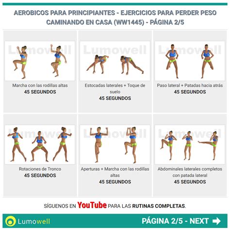 Diagrama de un circuito de ejercicios aeróbicos adaptados para personas mayores.