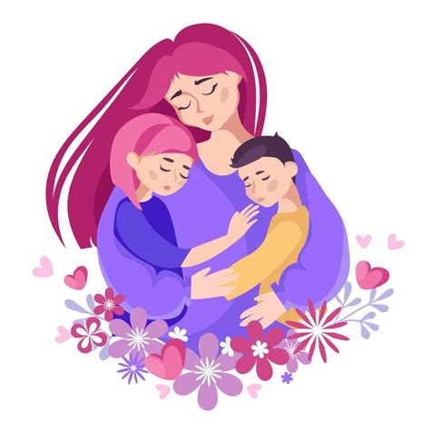 Ilustración: Niños abrazando a sus familias, simbolizando la reintegración