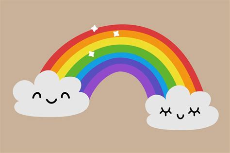Ilustración de niños con derechos, con un arcoíris de fondo.