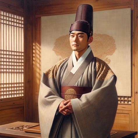 Kim Shin como general de Goryeo con su armadura y cabello largo