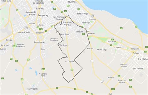 Mapa de Florencio Varela destacando el barrio Don José