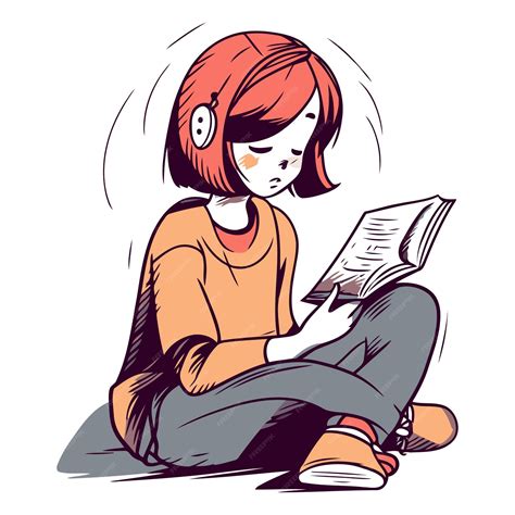 Ilustración de un adolescente leyendo un cómic reflexivamente en un entorno de apoyo