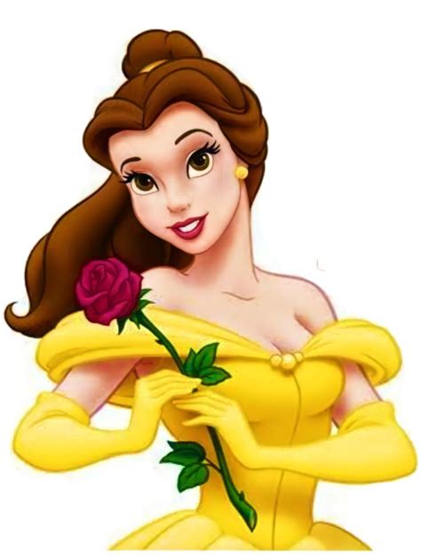Imagen de los diferentes atuendos de Bella de Disney