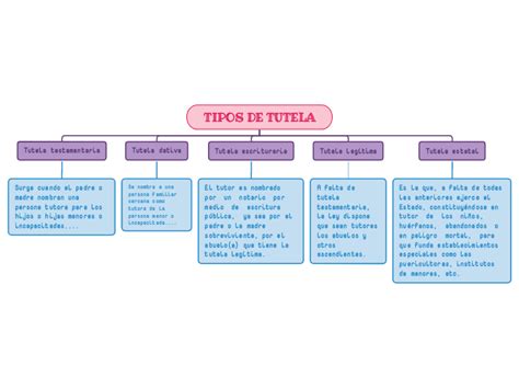 Esquema visual o infografía sobre los tipos de tutela en Chile