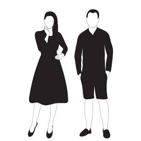Diseño de una mujer y un hombre vistiendo abrigos vintage elegantes en un entorno urbano de otoño o invierno.