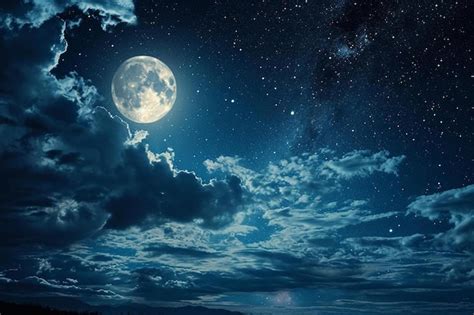 Foto de la Luna llena en el cielo nocturno