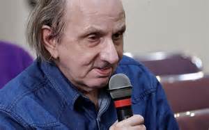 Foto de Michel Houellebecq en un evento literario