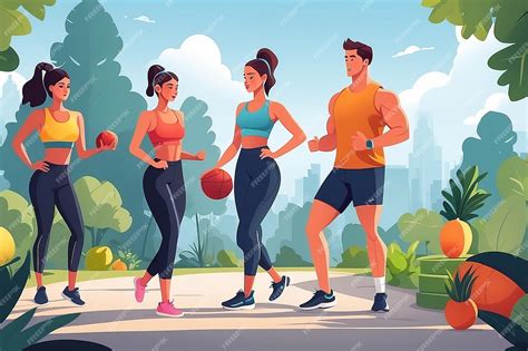 Fotografía de personas realizando actividades deportivas al aire libre