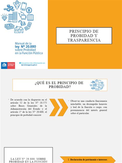 infografía sobre los principios de idoneidad y probidad en la función pública en Chile