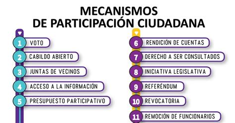esquema de los mecanismos y modelos de participación ciudadana