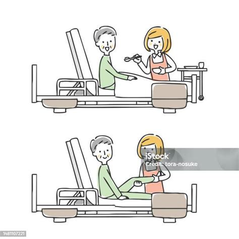 Ilustración de un cuidador brindando asistencia a una persona mayor