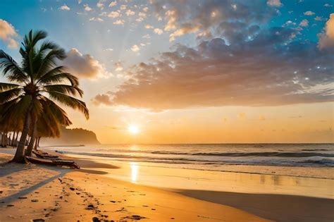 Fotografía de una playa paradisíaca en Costa Rica al atardecer
