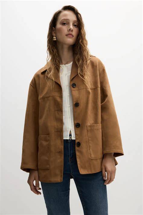 Chaqueta de ante oversize para el estilo granny