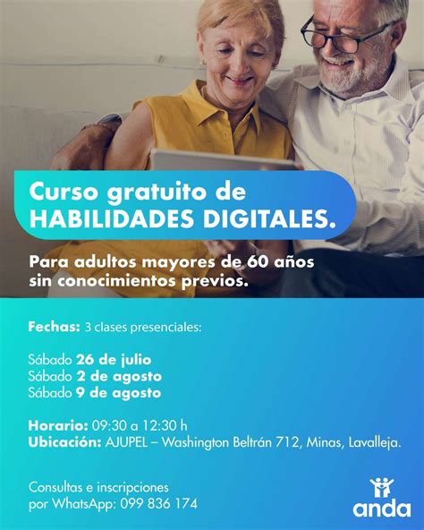Infografía que muestra el aumento de habilidades digitales en adultos mayores tras participar en talleres.