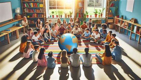 foto temática de estudiantes en un entorno escolar, posiblemente con diversidad