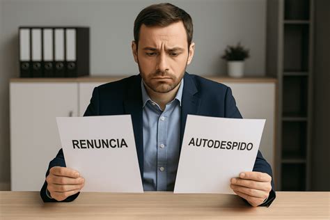 Esquema gráfico que diferencia el autodespido de una renuncia