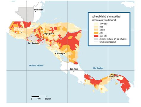 Mapa de la vulnerabilidad de Centroamérica a fenómenos naturales
