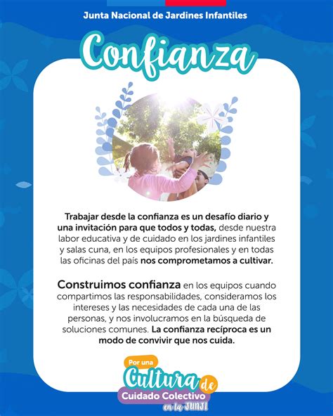Esquema: Dimensiones del cuidado colectivo y la confianza en JUNJI