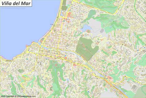 Mapa de Viña del Mar con el sector Forestal y la escalera Tacna