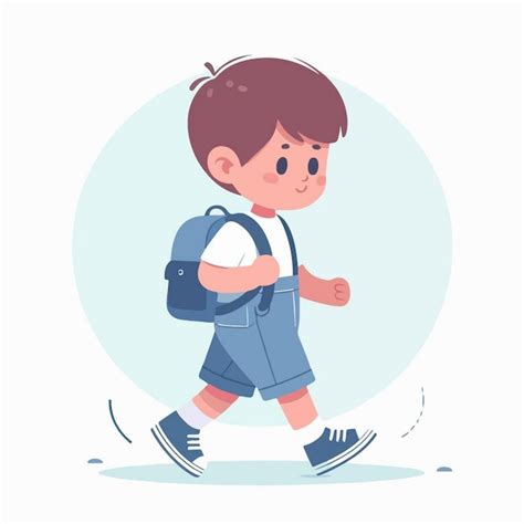 Ilustración de un niño o adolescente con una mochila, observando una escuela a la distancia, con una expresión de incertidumbre.