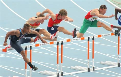 Esquema de las diferentes pruebas de atletismo (velocidad, fondo, vallas, relevos, lanzamientos)