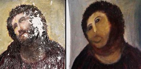 Foto de la pintura original del Ecce Homo de Elías García Martínez