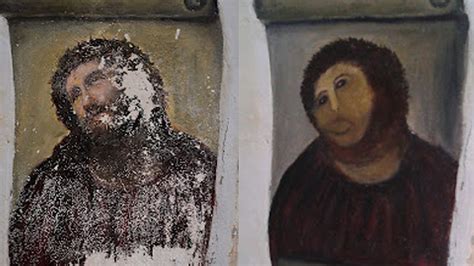 Imagen del Ecce Homo restaurado por Cecilia Giménez