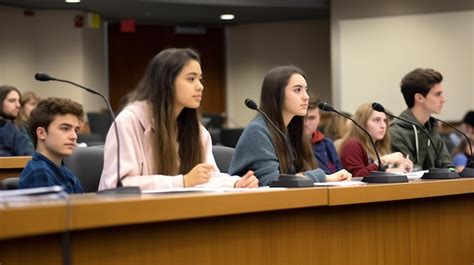 Estudiantes participando en un debate