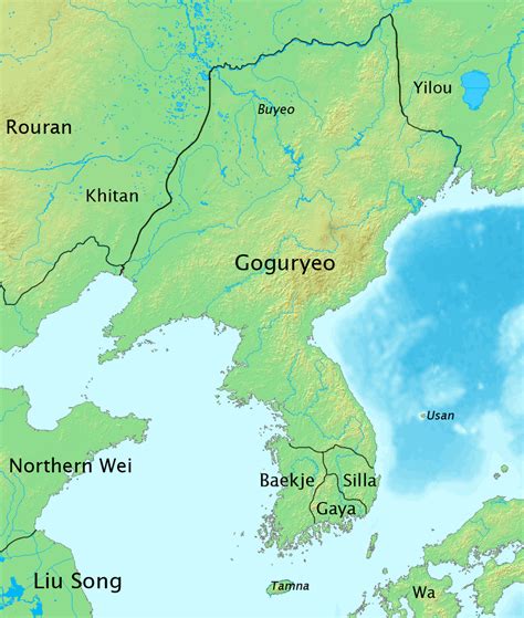 Mapa de Buyeo y el sitio de Nakhwaam, Corea