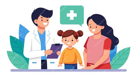 Representación de un niño recibiendo medicación en un centro de cuidado