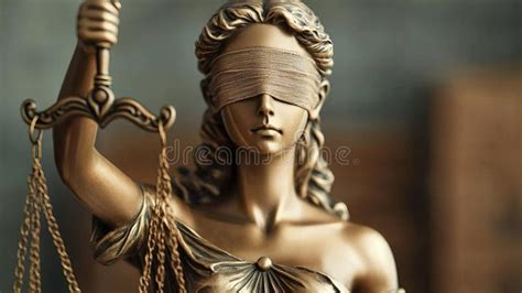 Representación artística de la Justicia con balanza y ojos vendados