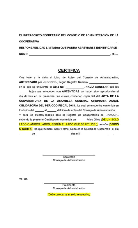 Ejemplo de documentos válidos para certificación laboral