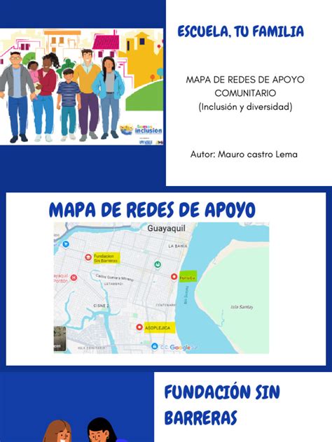 Infografía que describe los diferentes programas de apoyo familiar y comunitario del Modelo Rodelillo, destacando sus objetivos y alcance