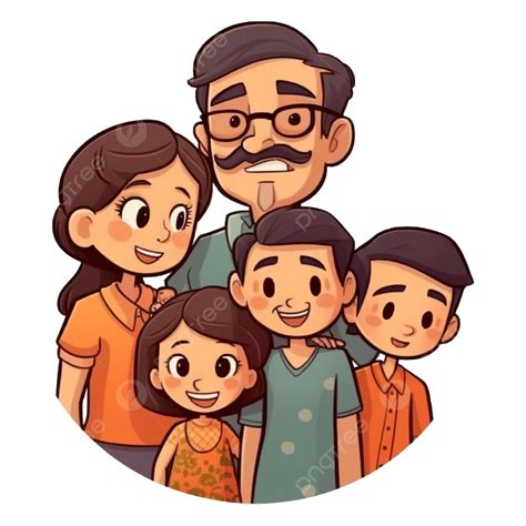 Ilustración de una familia actualizando sus datos en línea