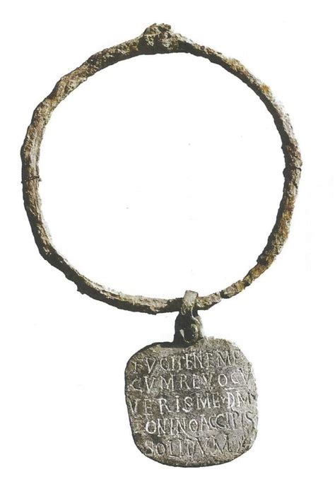 Collar de esclavo romano con inscripción