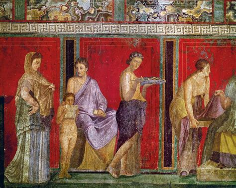Fresco romano representando a una familia patricia
