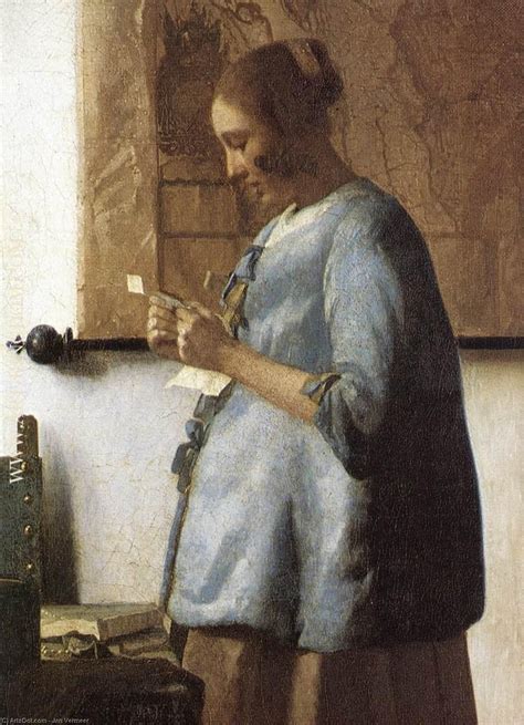 Mujer en azul leyendo una carta de Johannes Vermeer