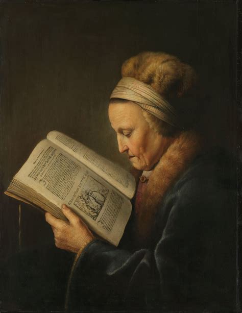 Anciana leyendo de Gerrit Dou