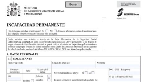 Esquema del procedimiento para solicitar una incapacidad permanente ante el INSS.