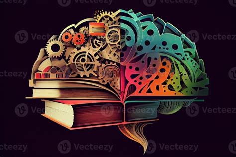 Representación visual de un cerebro con conexiones lógicas y un libro abierto, simbolizando la literatura y la lógica.