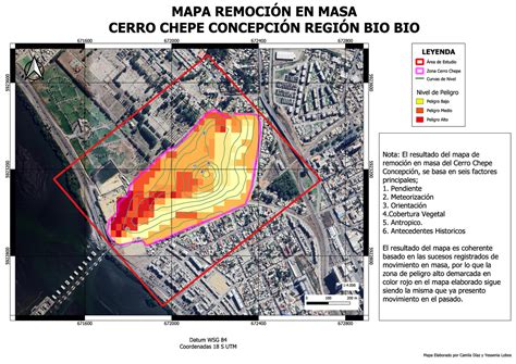 Mapa de riesgo de remoción en masa en Santiago de Chile, destacando comunas con mayor amenaza