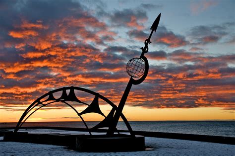 Fotografía de archivo de la costanera de Punta Arenas, Chile.